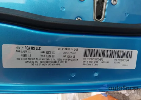 2015 Dodge Charger R/T z USA, uszkodzony, nr VIN 2C3CDXCT0FH754671